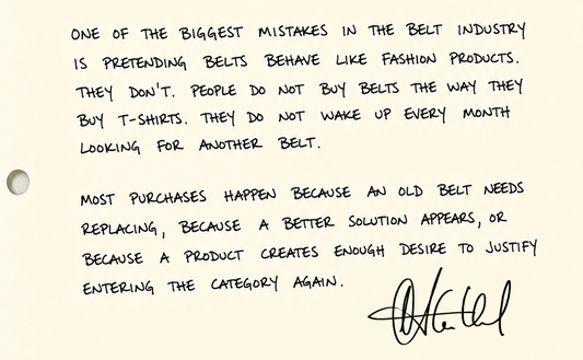 "THE BELT ONCE A YEAR"